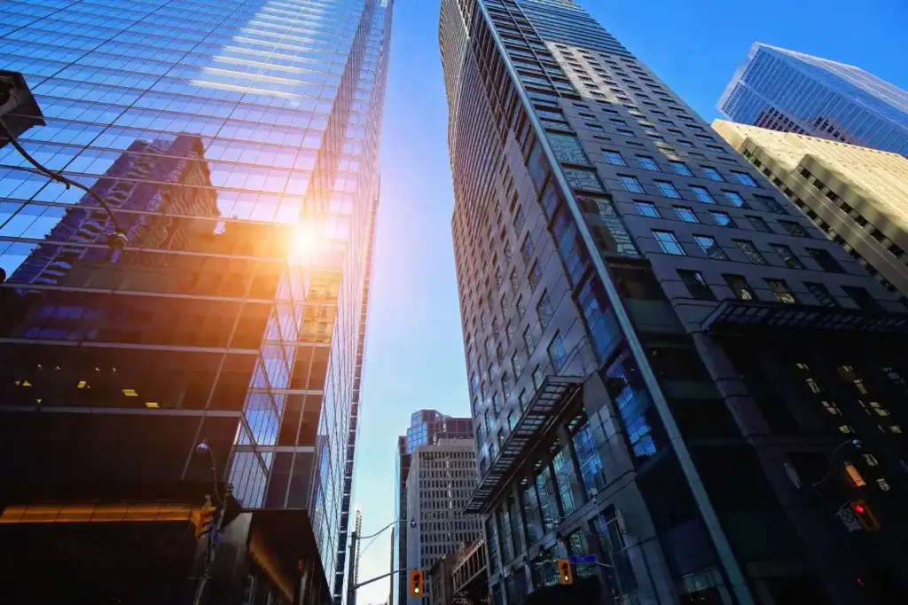 Toronto skyline in financial district